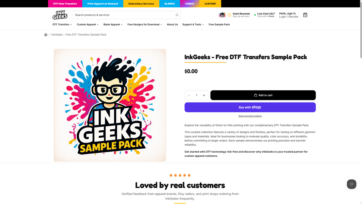 Product page