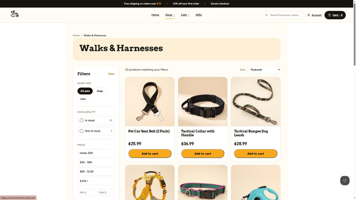 Collection / category page